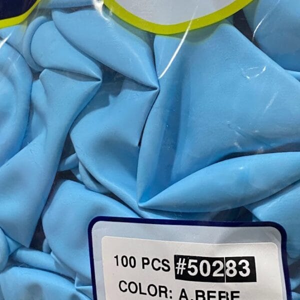 Balões Latex Globest Cores Azul Bebé 35cm com 100