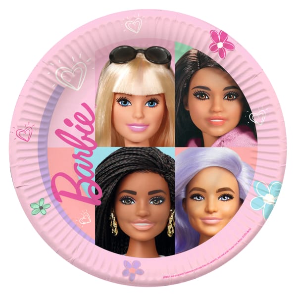 Pratos Barbie 23cm c/8