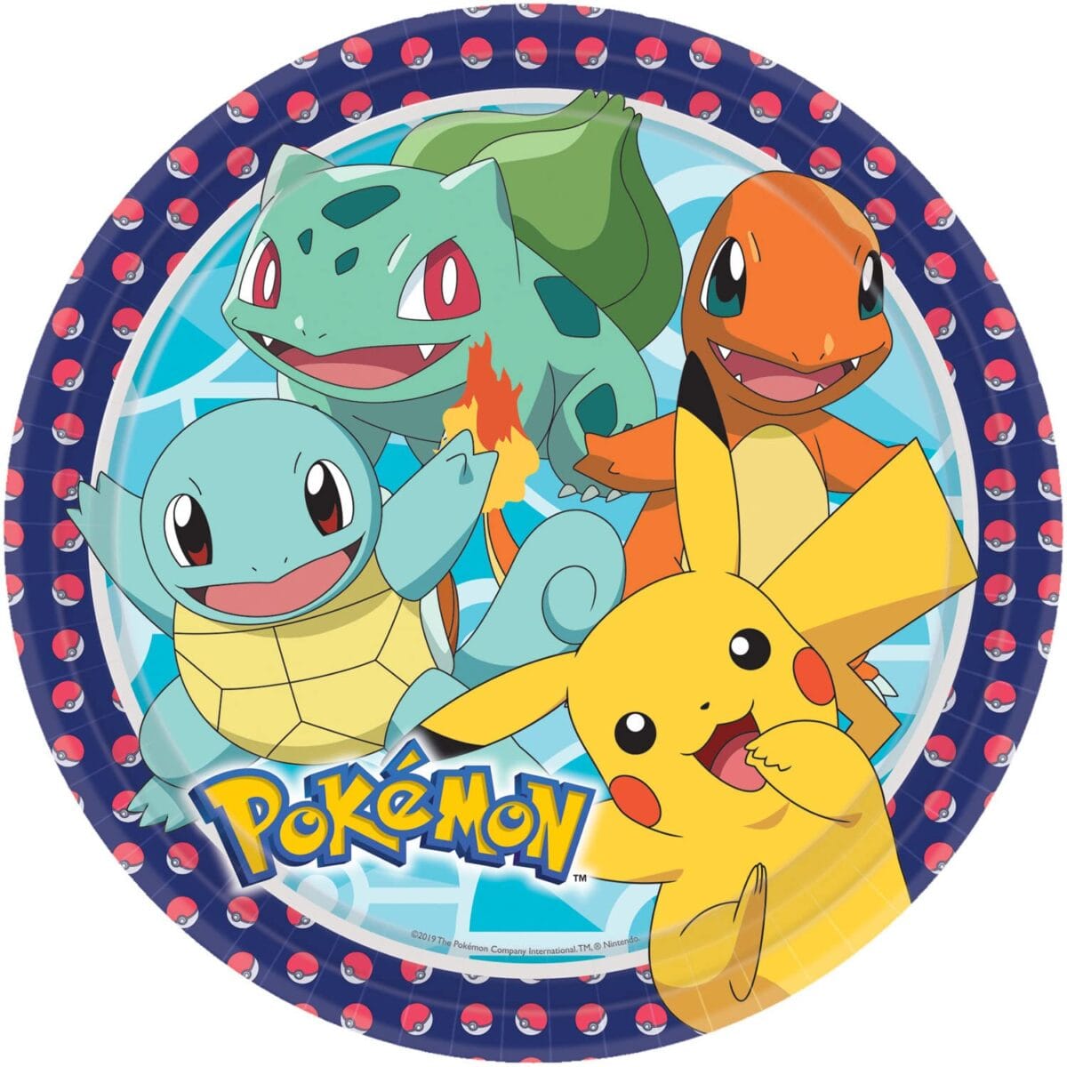 Pratos Papel Pokemon 23cm c/8 - Image 1