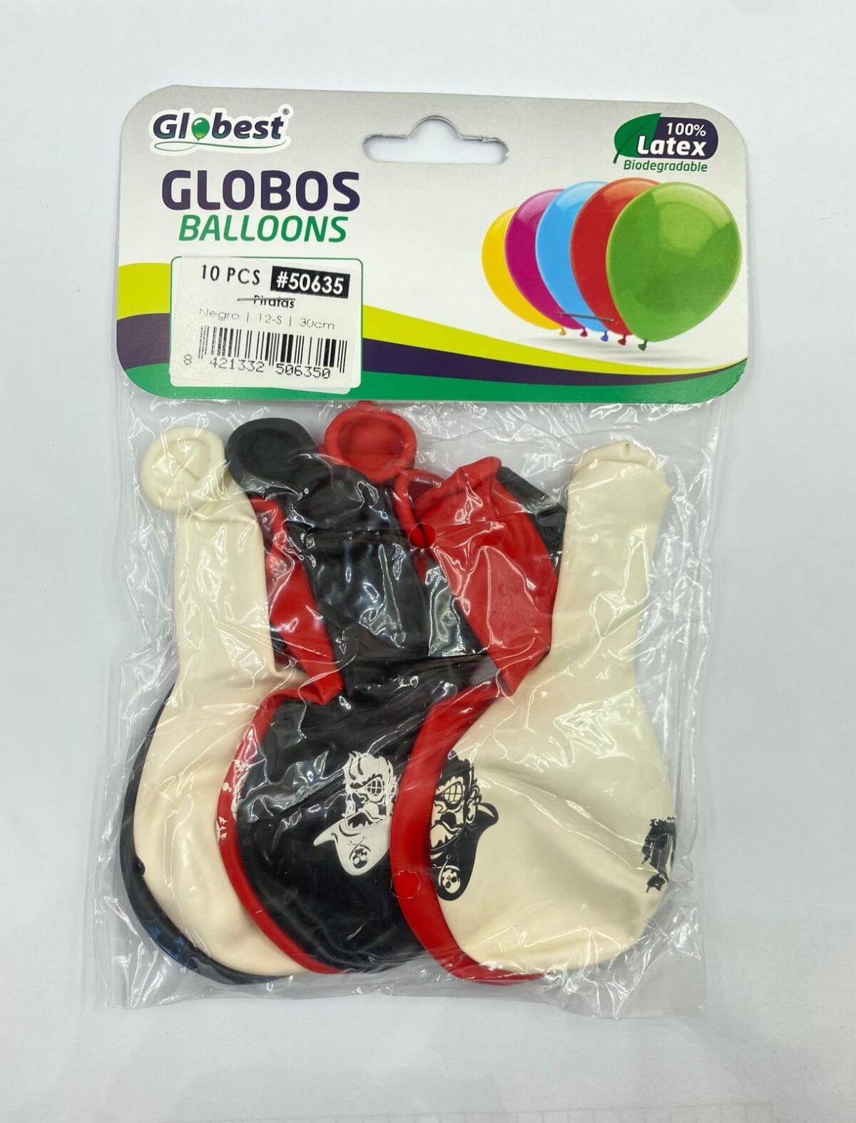 Balões Latex Globest Piratas 30 cm c/10 - Image 1