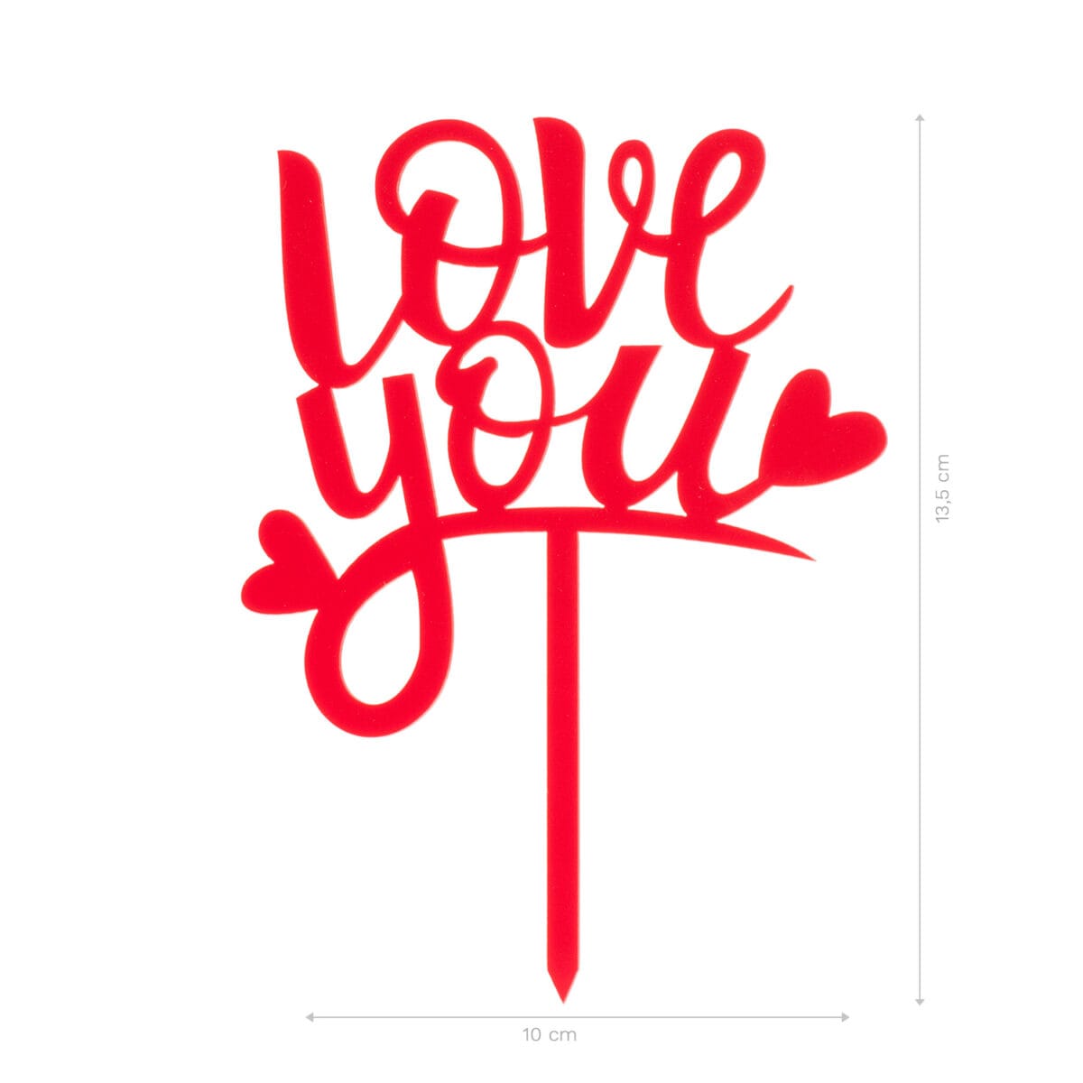 Topo Bolo Dekora Love You 13cm - Image 1