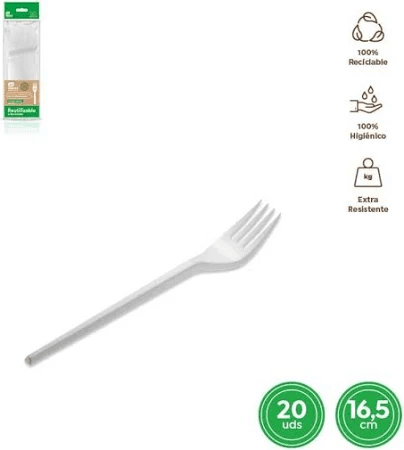 Garfo Plástico 16,5cm c/20