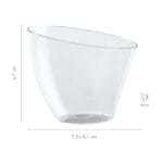 Vaso Plástico Vela 7,3x8,1x6,7cm 140ml c/10
