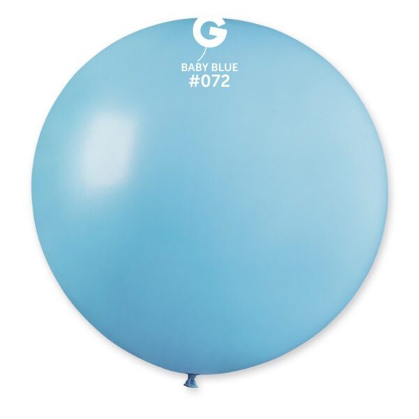 Balões Latex #072 Azul Bebe 19'' Gemar