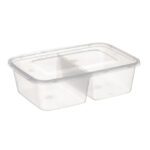Caixa Plástico 2 Divisórias PP 65cl 17,5x12x5,3cm