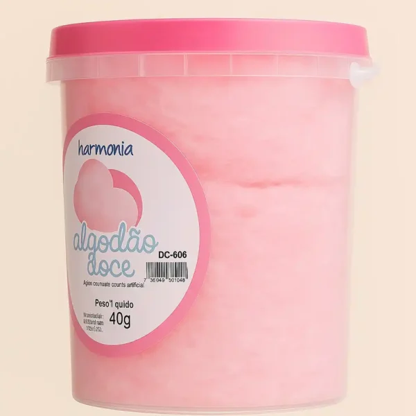 Algodão Doce Cor de Rosa 40gr