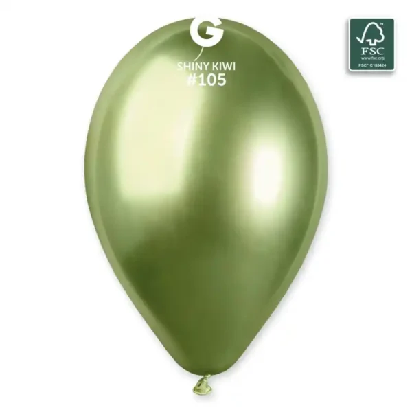 Balões Latex #105 Shiny Green Kiwi 13” Gemar c/50